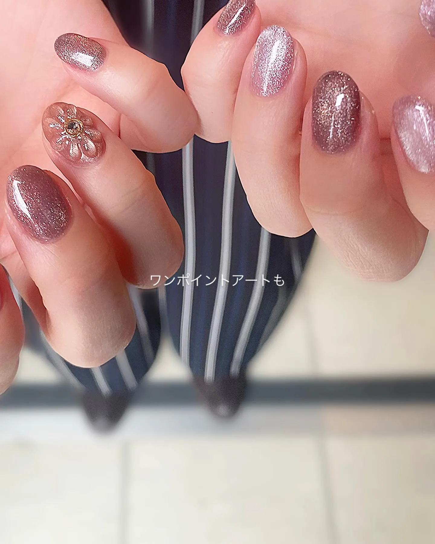 1本だけアートするのも、可愛くアクセントでオススメです☺️