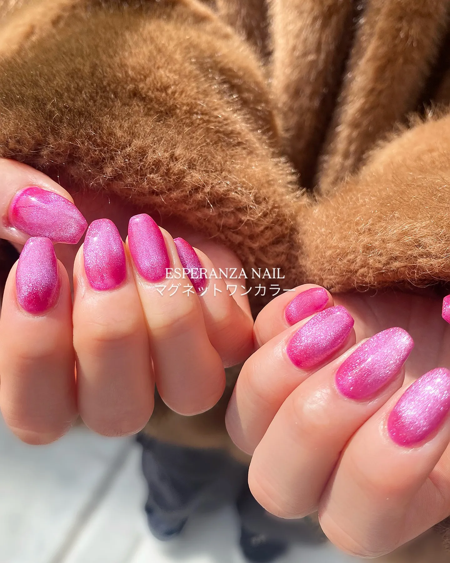 足立区扇大橋エスペランサネイルでピンキーカラーが楽しめます♪