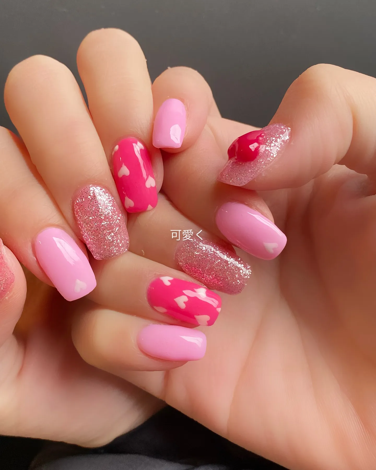 足立区扇大橋エスペランサネイルでピンキーカラーが楽しめます♪