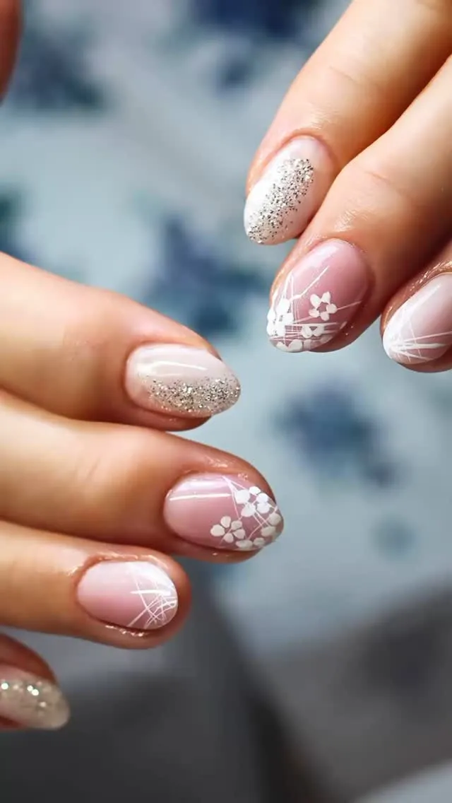 レースフラワーで繊細な大人可愛いネイル/足立区エスペランサネ...